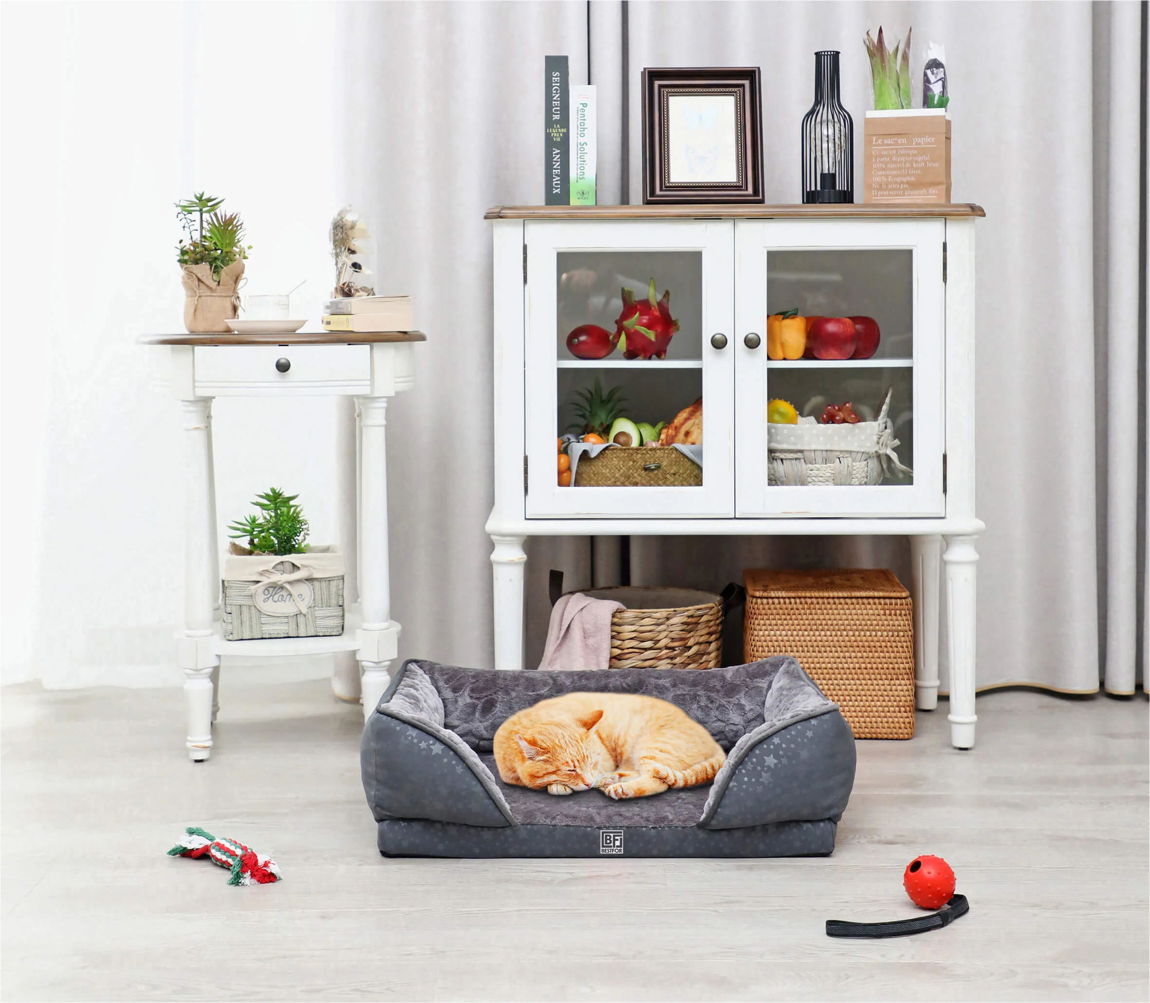 Orthopedic Dog Sofa Bed with Bamboo & Charcoal Infused Memory Foam - Image 7