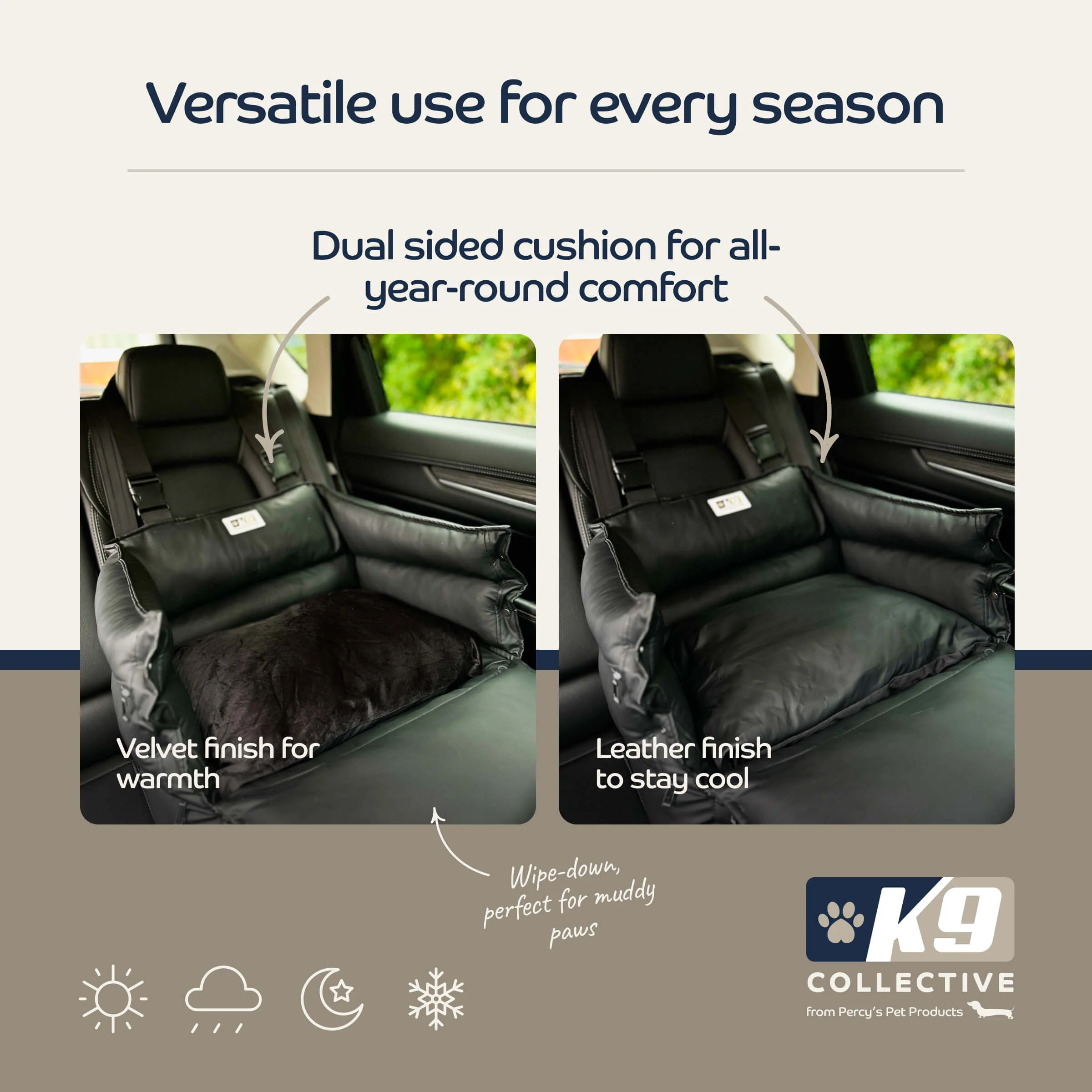 Deluxe Padded Dog Car Booster Seat - Image 3