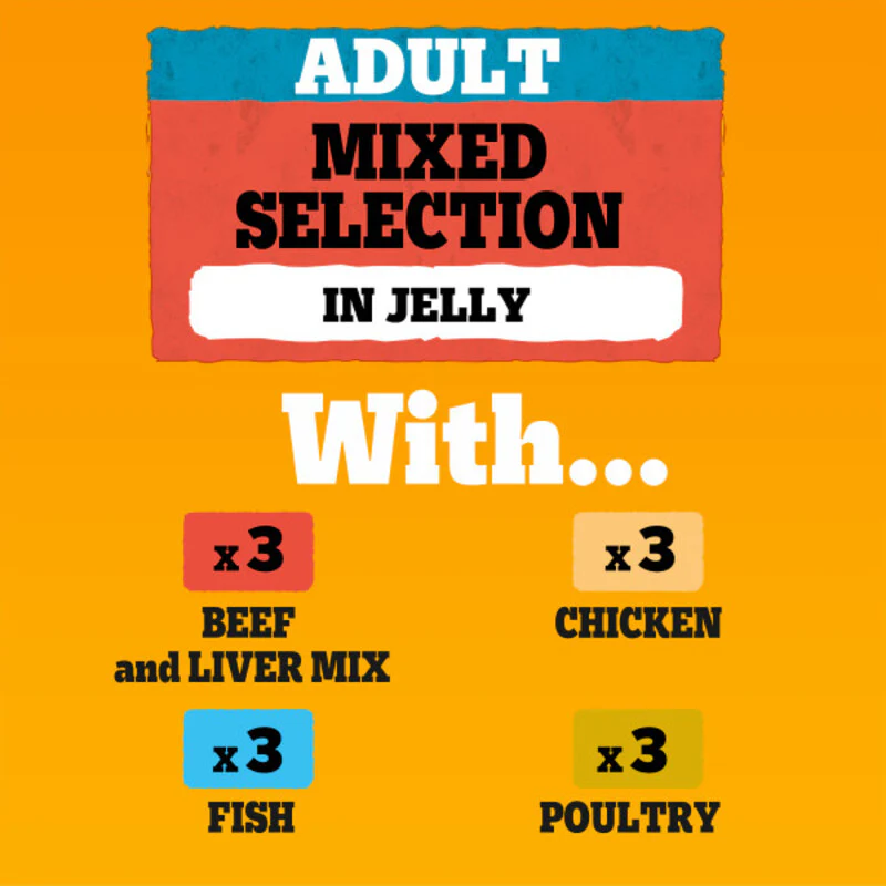 Pedigree Adult Mixed Selection in Jelly Dog Food 100g x 48 Pouches - Image 2