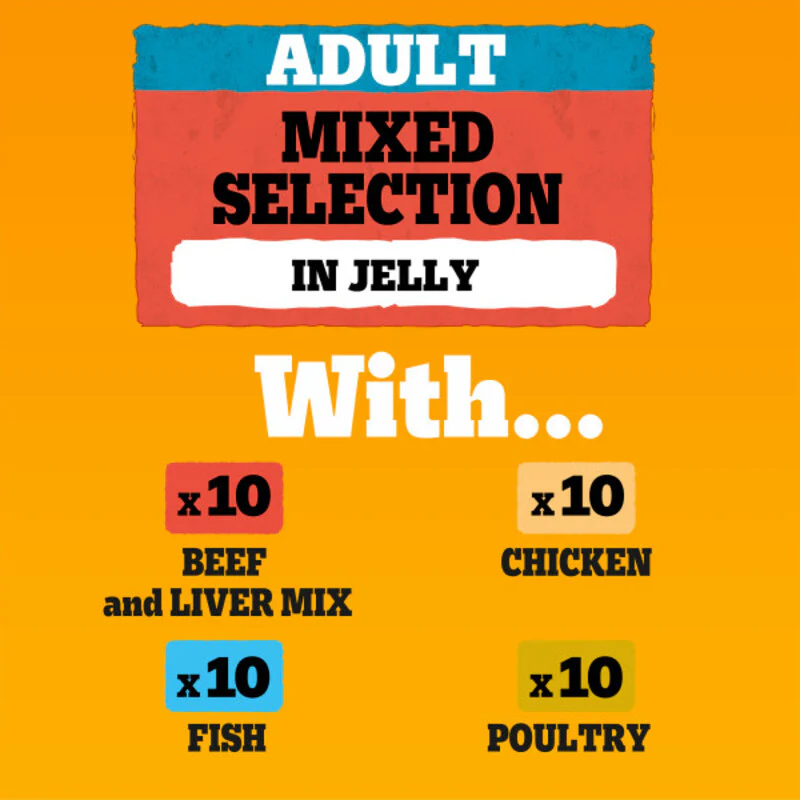 Pedigree Adult Mixed Selection in Jelly Dog Food 100g x 40 - Image 2