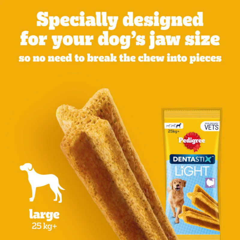 Pedigree Dentastix Light Daily Dental Chews Large Dog 4 Sticks x 10 - Image 2