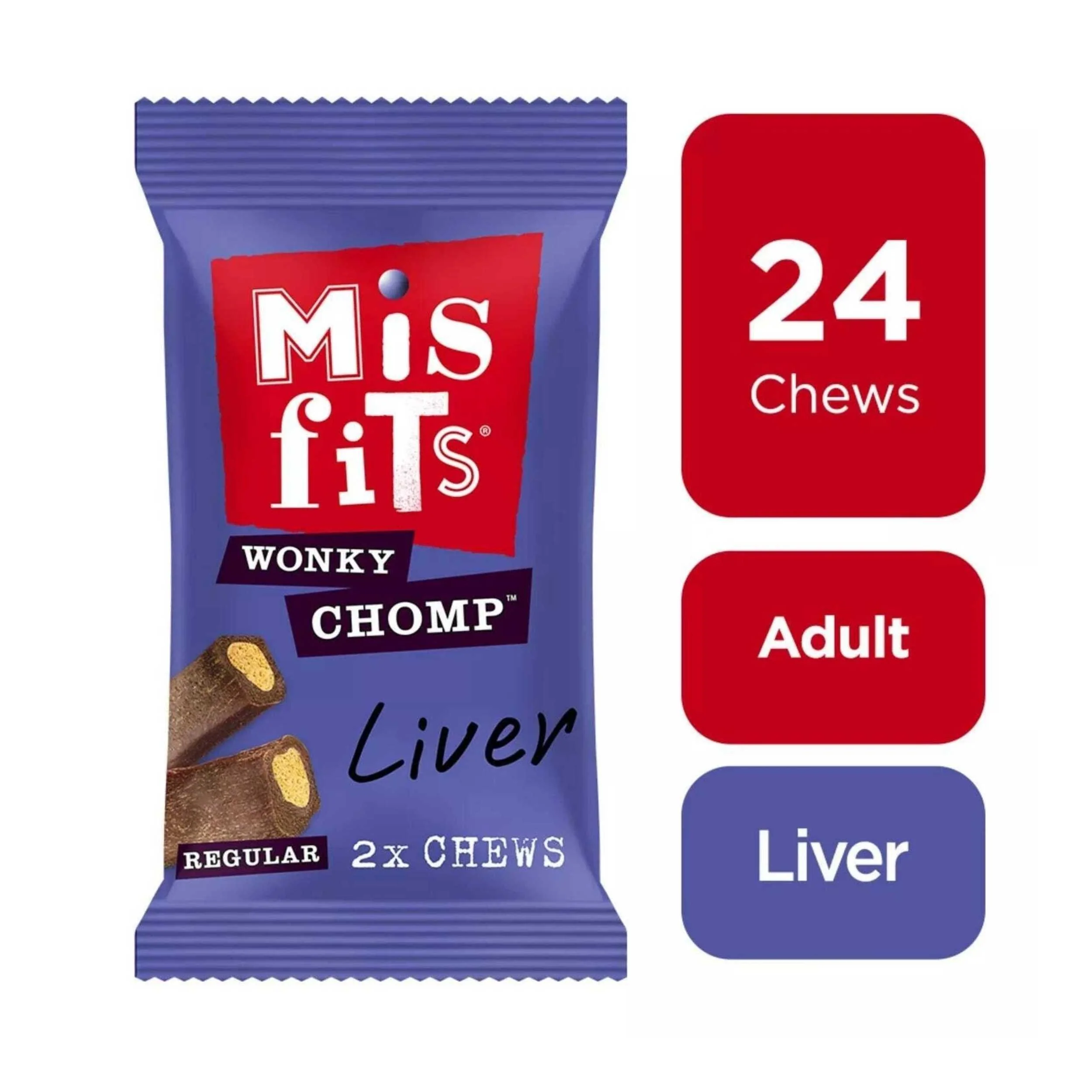 Pedigree Misfits Wonky Chomps Medium 2 Sticks x 12 Packs - Image 4