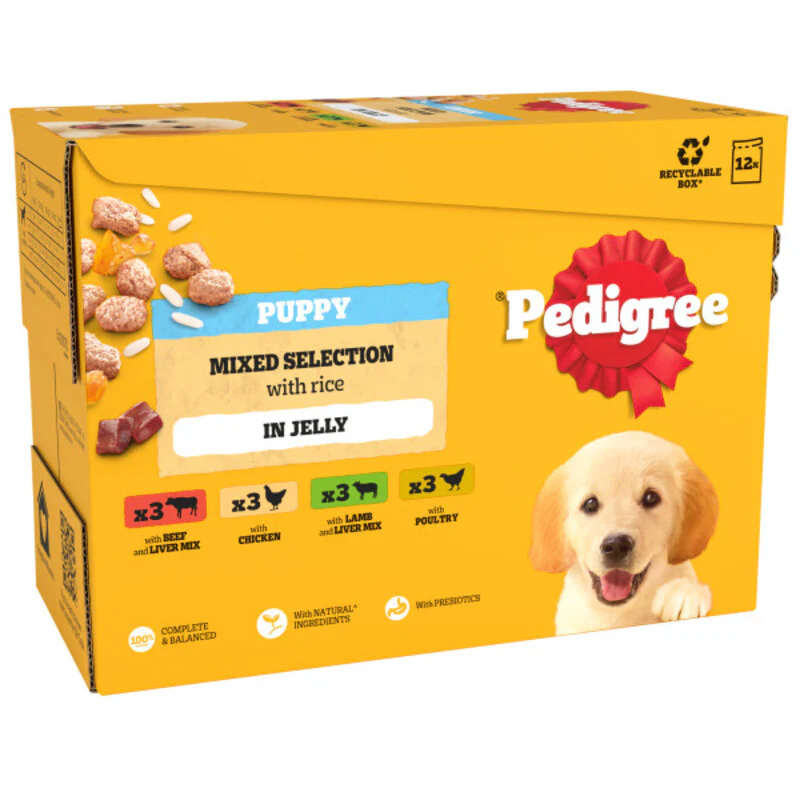 Pedigree Puppy Mixed Selection Dog Food in Jelly 100g x 48 Pouches - Image 5