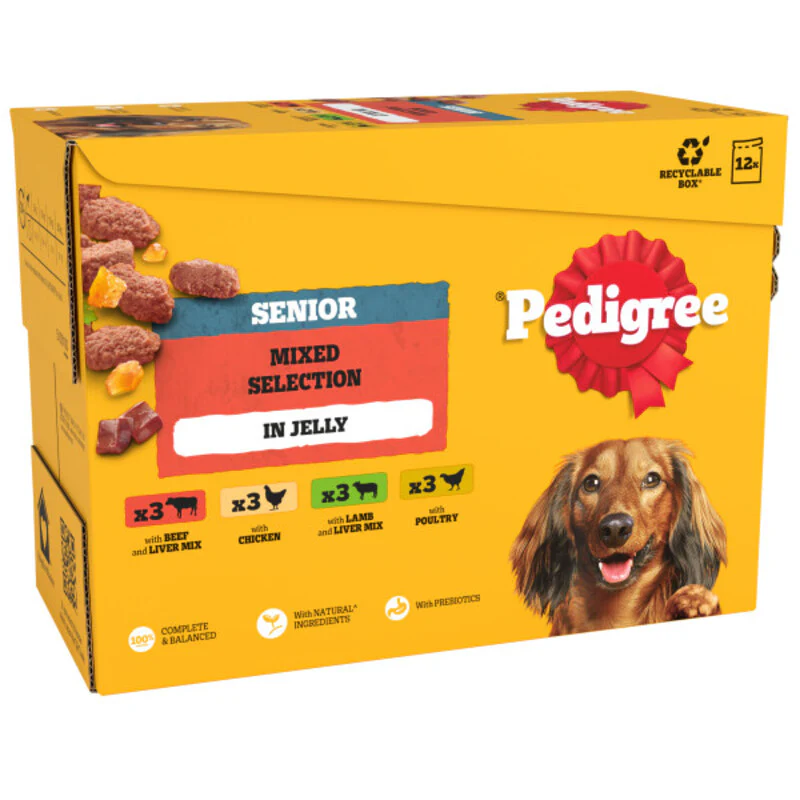 Pedigree Senior Mixed Selection in Jelly Dog Food 100g x 48 - Image 5
