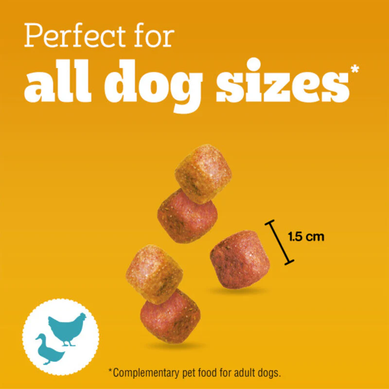 Pedigree Tasty Minis Chewy Cubes Chicken & Duck Dog Treats 130g x 8 Packs - Image 2