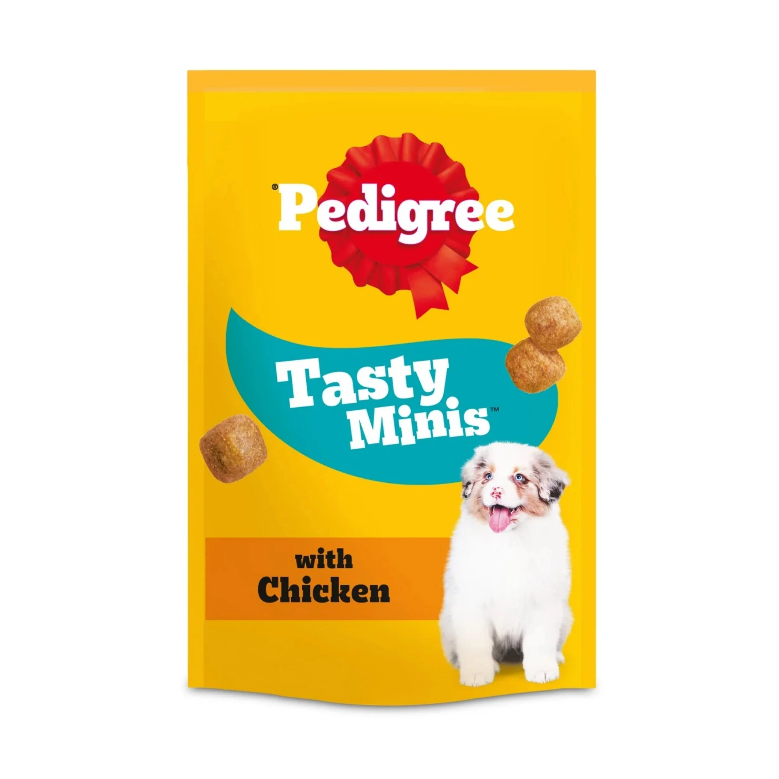 Pedigree Tasty Minis Puppy Treats Chewy Cubes Chicken 125g x 8 Packs - Image 2