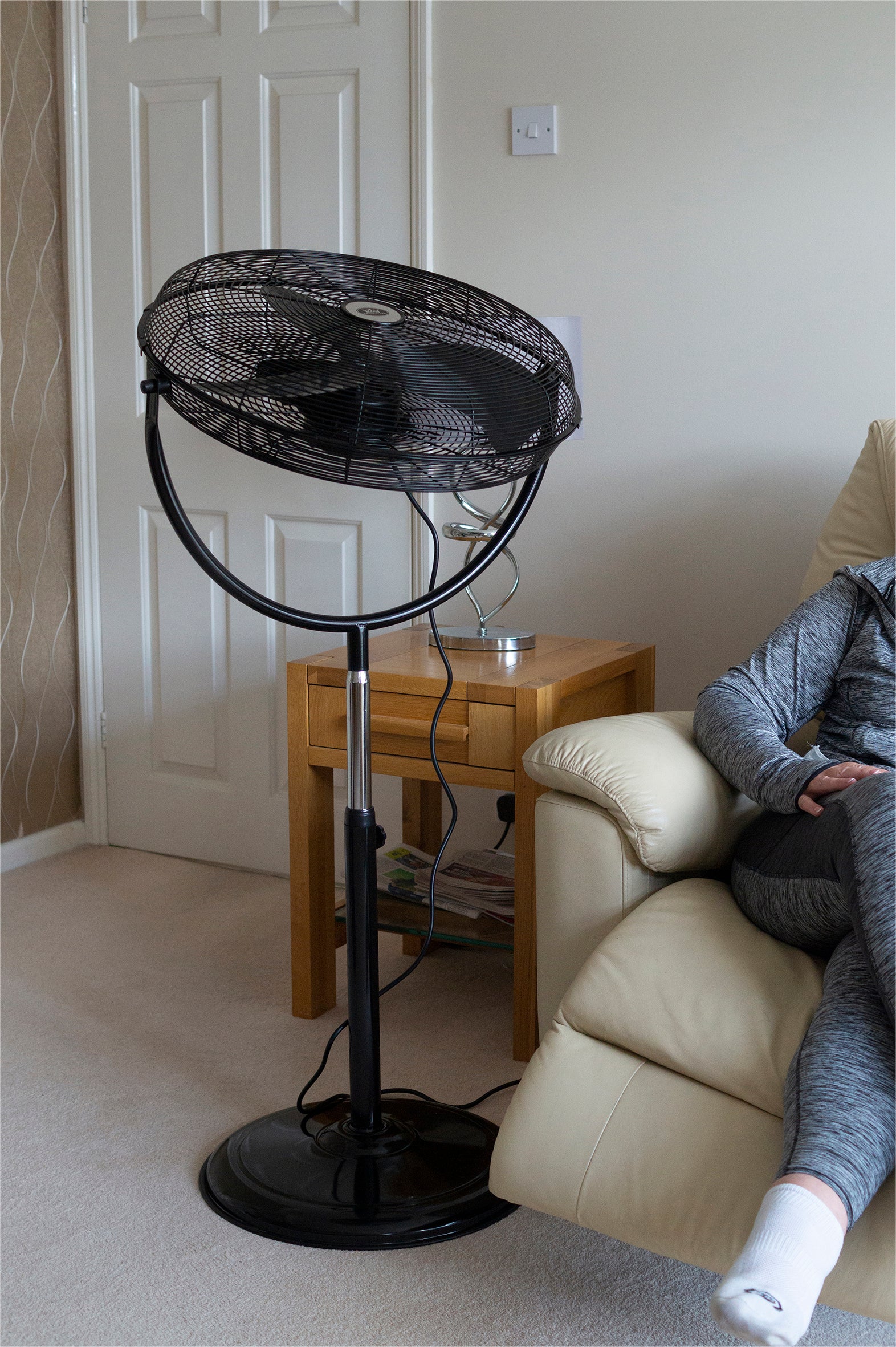 Prem-I-Air 120W 3 Speed 20-inch 360 Degree Pedestal Fan - Black/Silver - EH1864 - Image 5