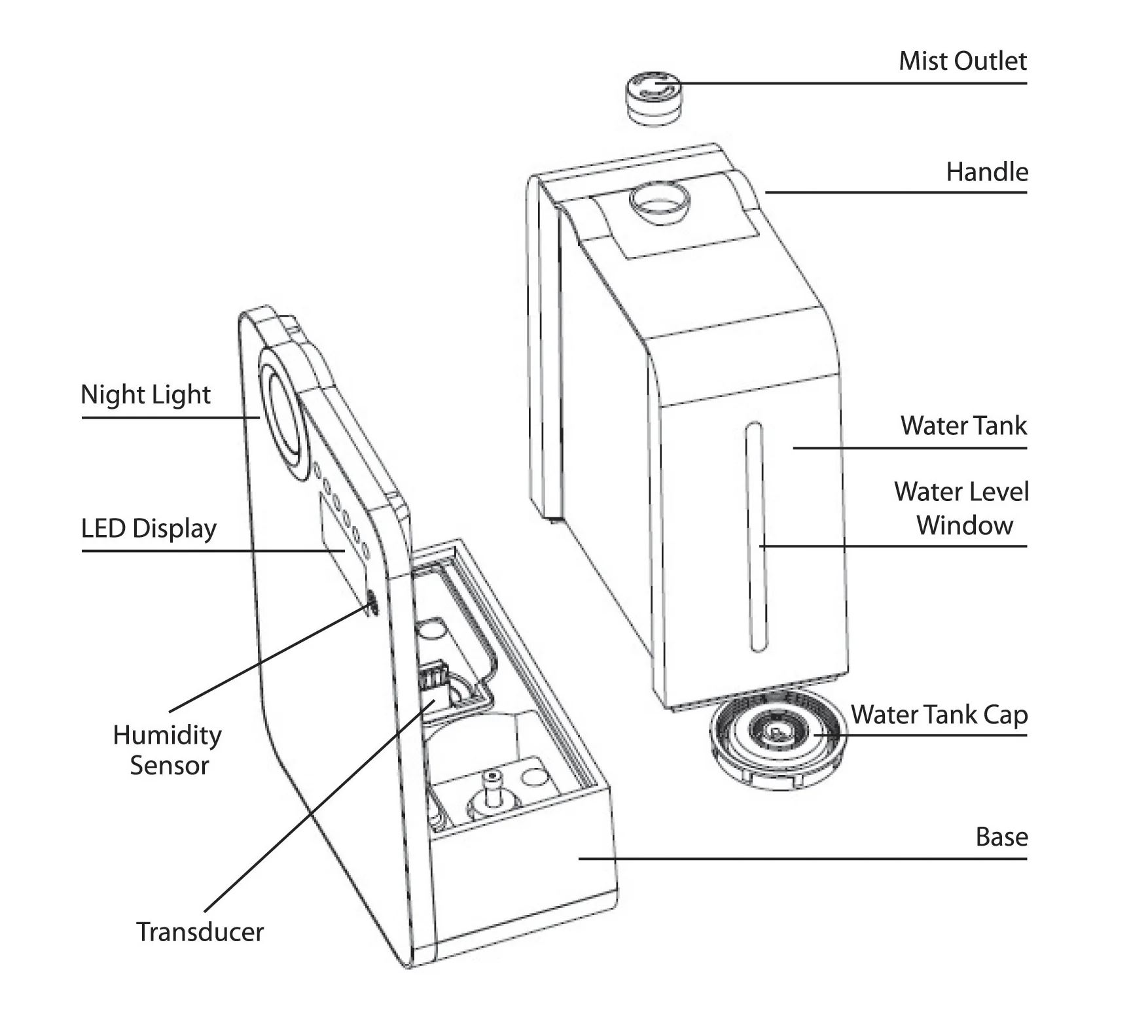 Prem-I-Air Sonico Ultrasonic Air Humidifier with 5L Water Tank - Image 5