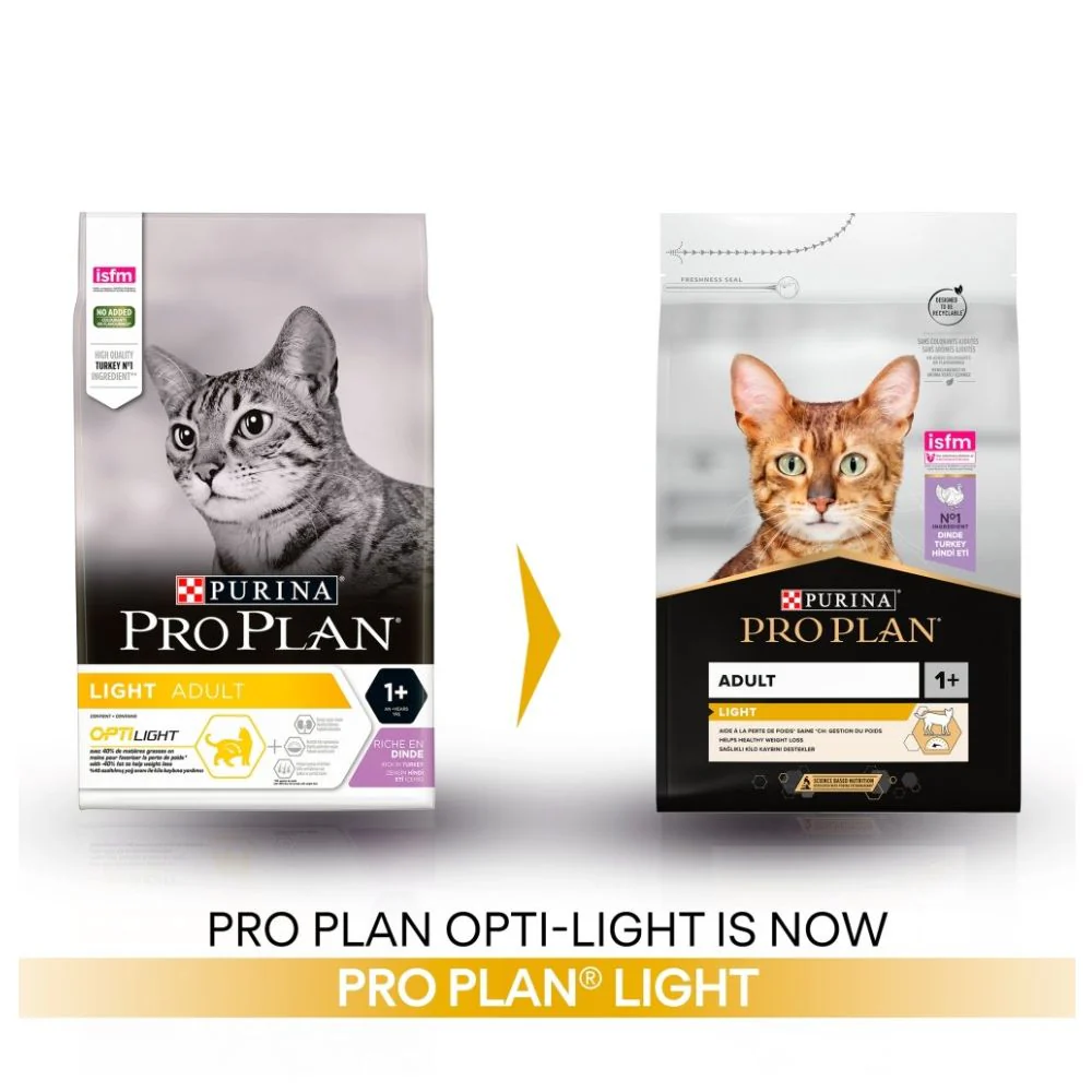 Pro Plan Adult 1+ Light Rich in Turkey Dry Cat Food 3kg - Image 2