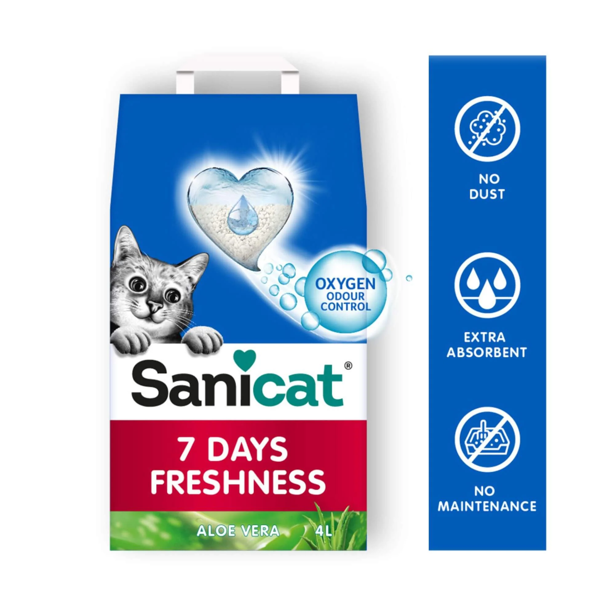 Sanicat Aloe Vera 7 Days Non Clumping Cat Litter 5 x 4L Pack - Image 6