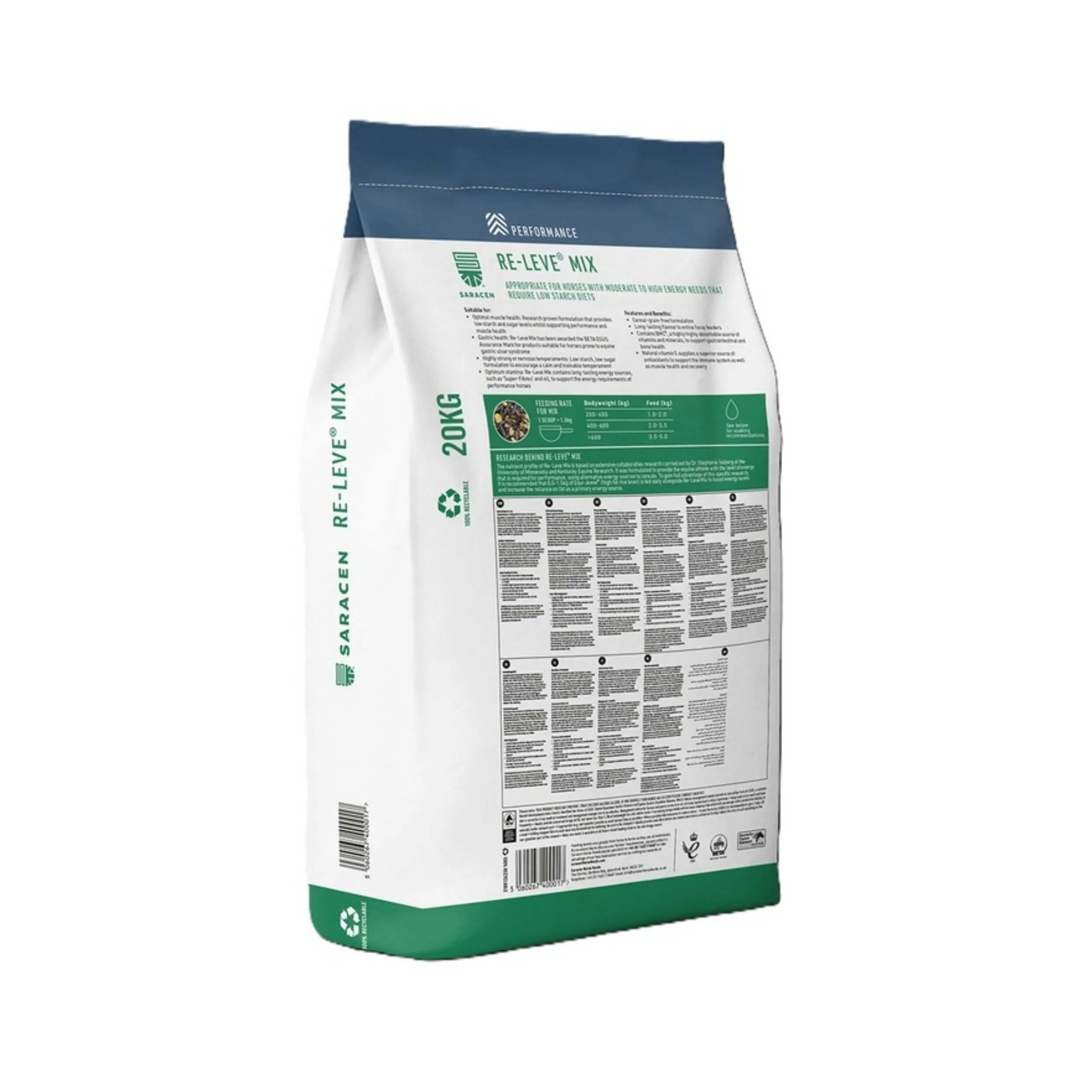 Saracen Re-Leve Mix Horse Feed 20kg - Image 3
