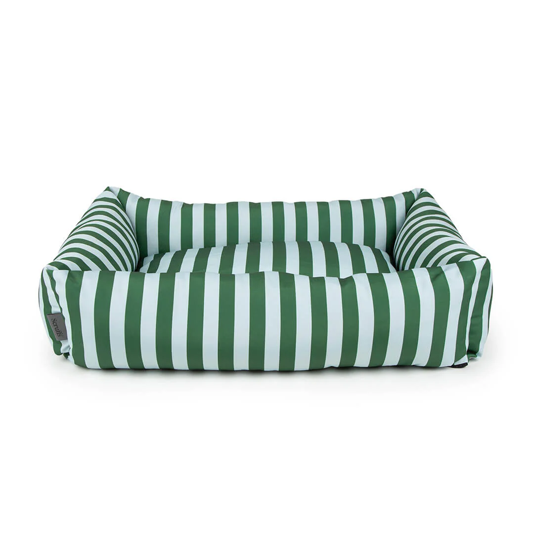 Scruffs Amalfi Striped Box Dog Bed in Green - Image 6