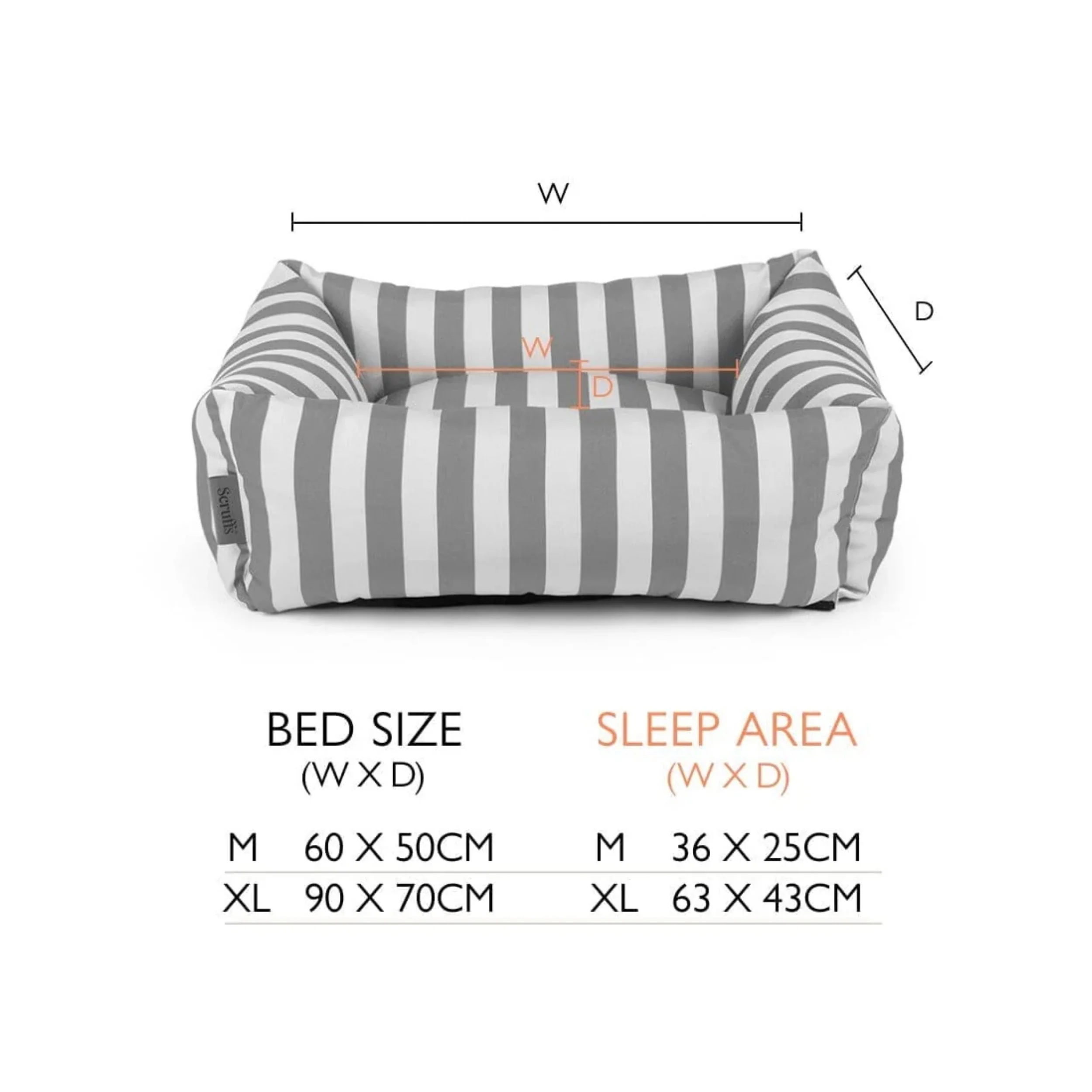 Scruffs Amalfi Striped Box Dog Bed in Pink - Image 8