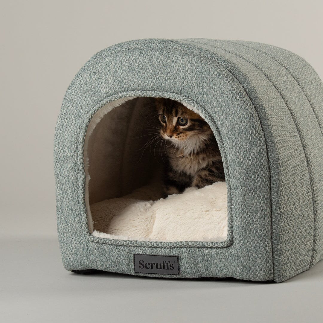 Scruffs Seattle Cave Cat Bed - Topaz Green - Image 5