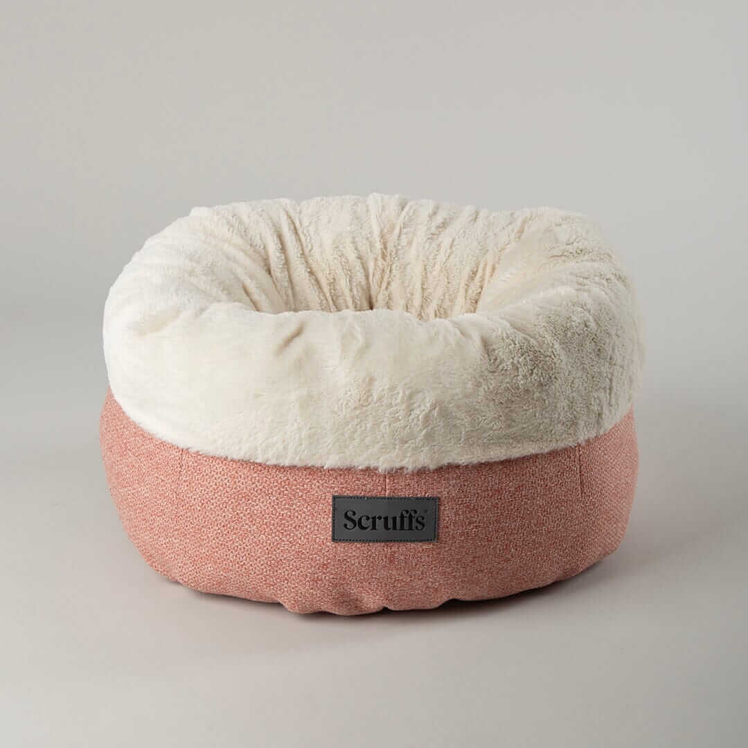 Scruffs Seattle Sanctuary Deep Round Cat Bed - Coral Pink - Image 4