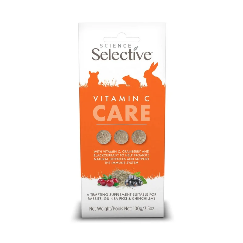 Supreme Selective Vitamin C Care Supplements for Rabbits, Guinea Pigs & Chinchillas 100g x 4 - Image 4