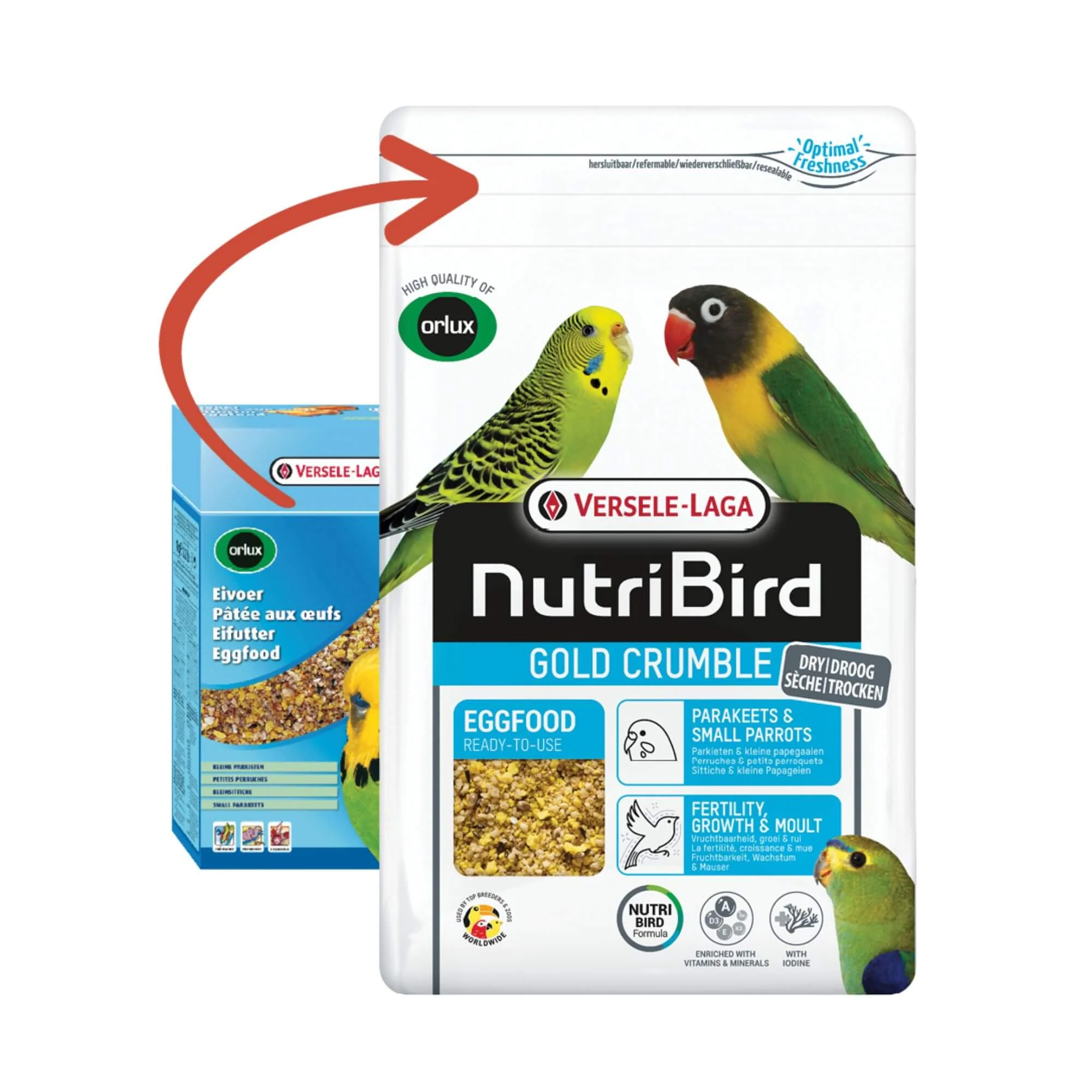 Versele-Laga NutriBird Gold Crumble Parakeets & Small Parakeet - Image 3