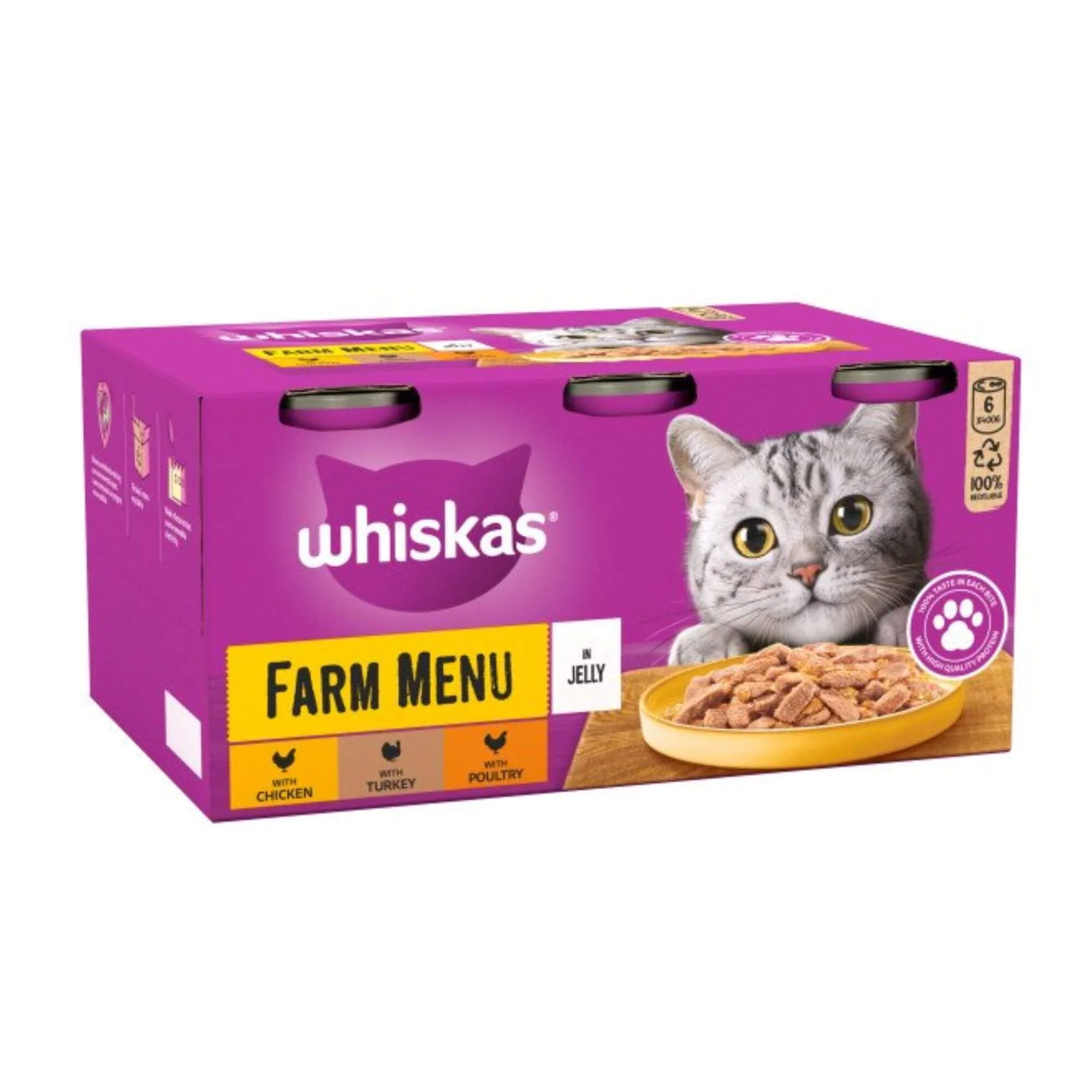 Whiskas 1+ Adult Farm Menu in Jelly Cat Food 24 x 400g - Image 3