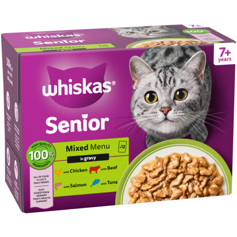 Whiskas Senior 7+ Mixed Menu in Gravy Cat Food 85g x 48 - Image 5